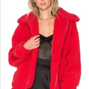 I. AM. GIA. Pixie Teddy Coat Red